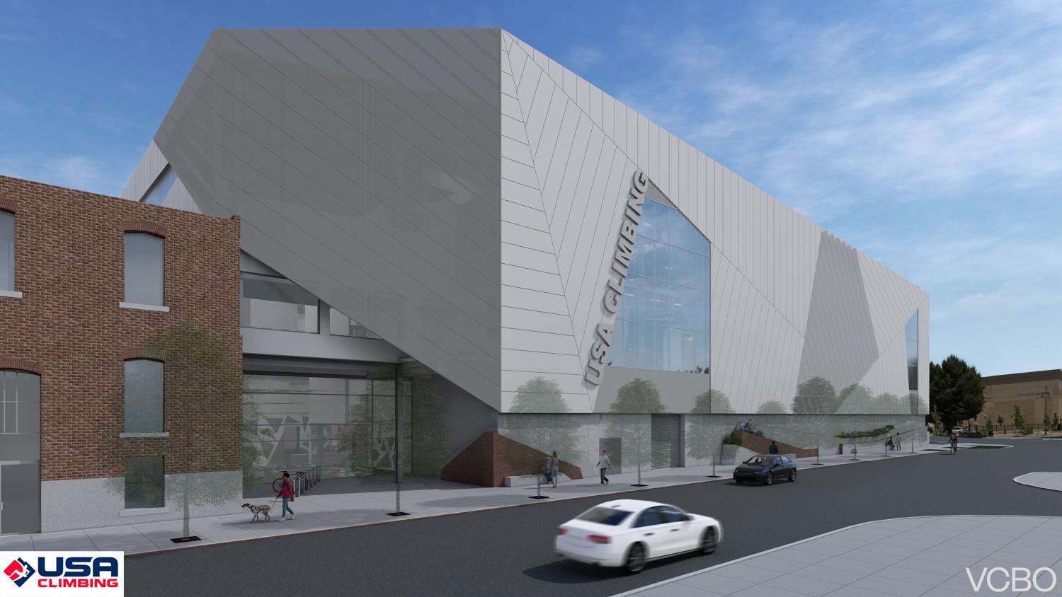 Rendering of the National Training Center bouldering and training area