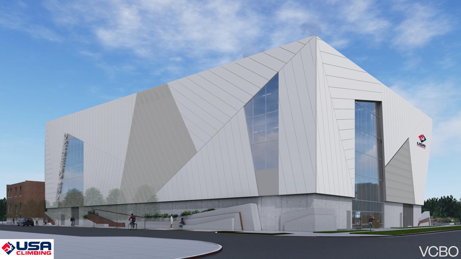 Rendering of the National Training Center lead climbing walls